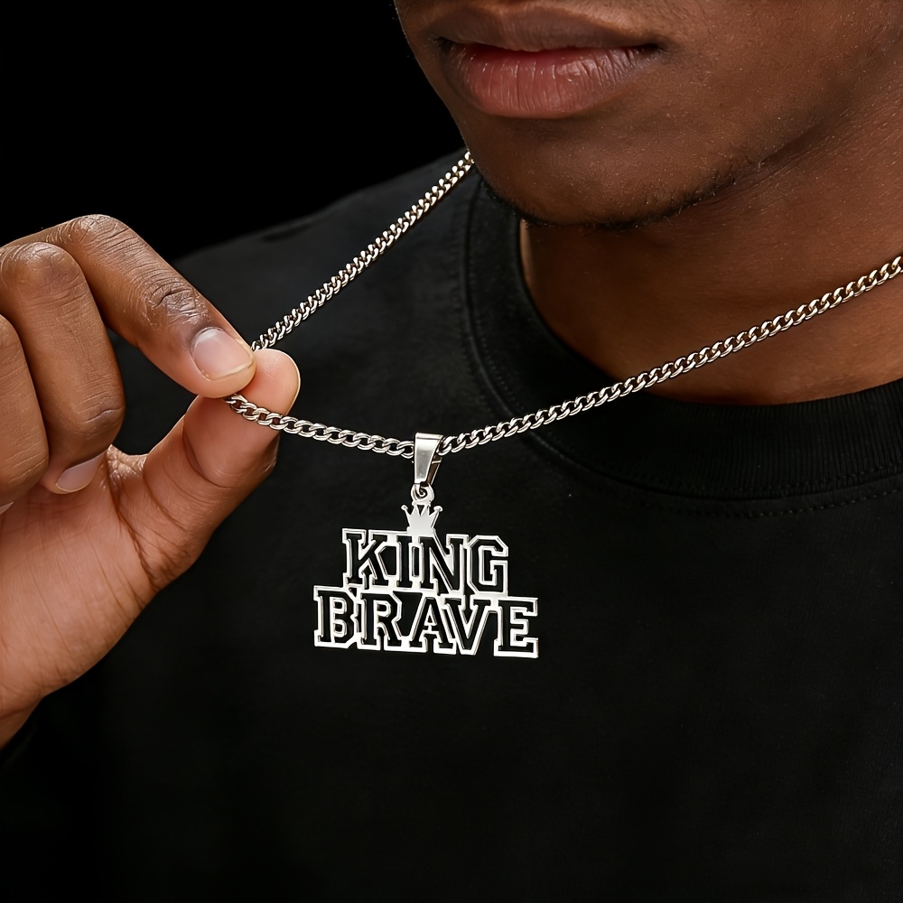 Custom Hollow Name Golden Punk Rock Necklace